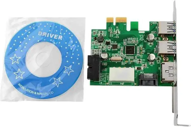 Alt view image 2 of 4 - External 2 Ports USB 3.0 + 1 Port Power over eSATA ( SATA ) + 19Pin USB header Combo PCI-e PCI Express Card