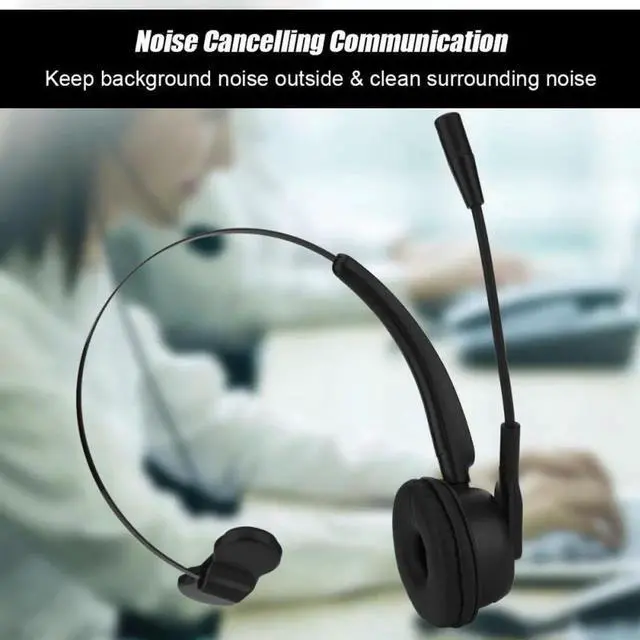 Alt view image 5 of 6 - Aomoproing Call Center Bluetooth Headset Wireless Over-the-Head Noise Canceling Headphones For Truck Car Drivers Call Center, Office,Phones