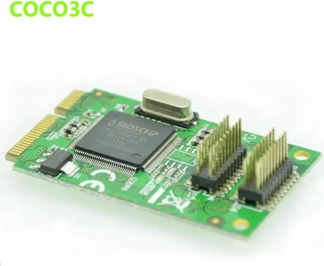 Alt view image 6 of 6 - Mini PCI Express 4 Serial ports Controller card mini PCIe to DB9 RS232 Adapter Card mini PCI-E COM Card MCS9904