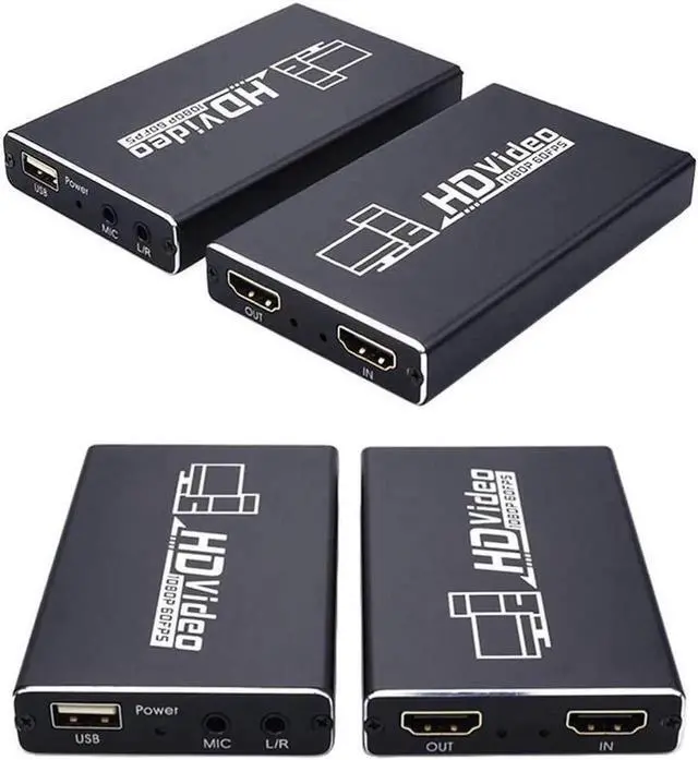 Alt view image 6 of 7 - Recording Box 1080p 60FPS HDMI Capture Device Digital Game Capture Card TV Converter Box USB Dongle Video Game Grabber Converter for Video Player Broadcast Live Stream Record