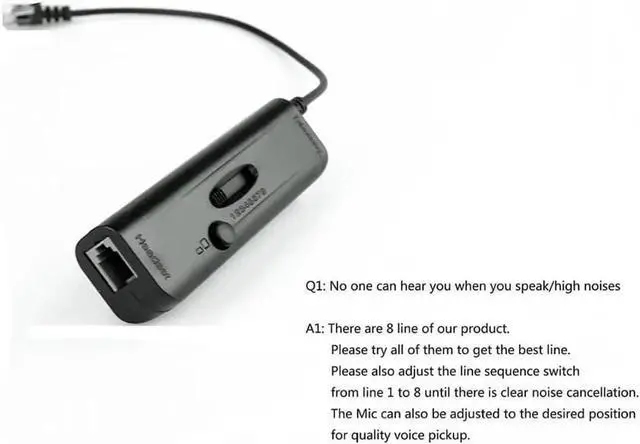 Alt view image 5 of 6 - Aomoproing Volume and Mute switch call center headset,earphone headphone,for training center and ALL Office phones with RJ9 headset jack