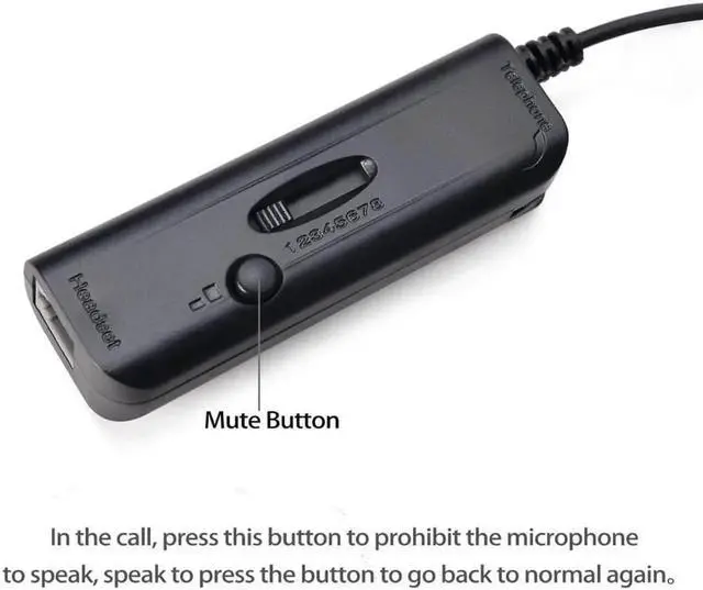 Alt view image 6 of 6 - Aomoproing Volume and Mute switch call center headset,earphone headphone,for training center and ALL Office phones with RJ9 headset jack