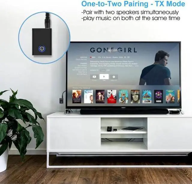 Alt view image 4 of 6 - 2 in 1 Wireless Bluetooth Transmitter and Receiver Headphone Audio 3.5mm Adapter For iPhone Samsung PC TV Bluetooth Speaker