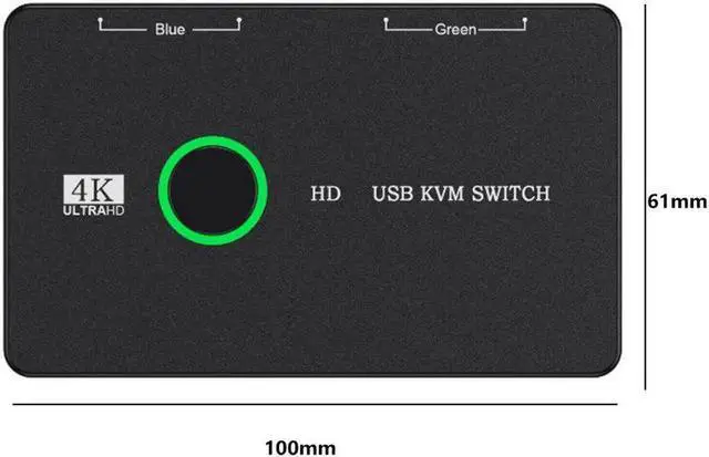 Alt view image 4 of 6 - Switcher Keyboard Mouse Printer KVM Shared Controller Plug and Play USB KVM Selector Display Equipment for 2 PC Sharing