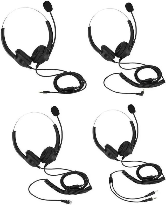 Alt view image 4 of 6 - Aomoproing Lossless Sound Call Center Headphones for 10086 10000 10010 Mobile Phone Company 360 Rotary Earmuffs Call Center Headset