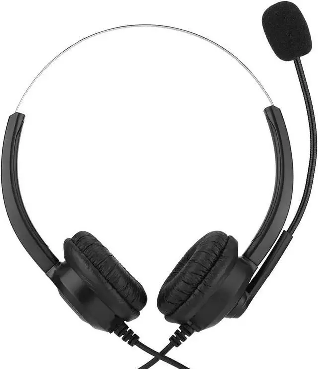 Alt view image 2 of 6 - Aomoproing Lossless Sound Call Center Headphones for 10086 10000 10010 Mobile Phone Company 360 Rotary Earmuffs Call Center Headset