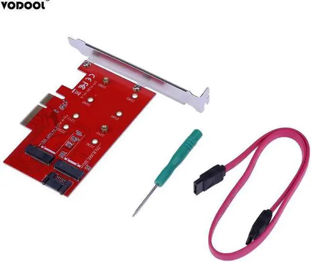 Alt view image 6 of 6 - High Speed PCI-E X4 to NGFF (M.2) SSD Hard Drive Extension Card SATA Cable Adapter Card for PC Desktop PCIE Adapter Card