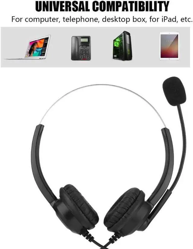 Main image of Aomoproing H300D Lossless Sound Call Center Headphones 360 Degrees Rotary Earmuffs Call Center Headset