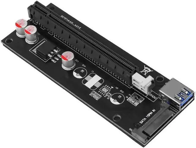 Alt view image 5 of 6 - High Speed PCI-E PCI E Express 1x to 16x graphics Card Riser Extender Adapter VER007S For Bitcoin BTC Miner Mining