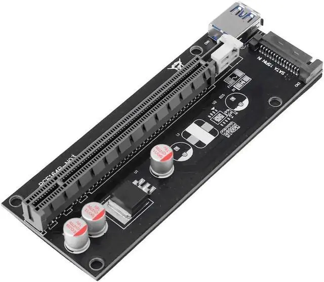 Alt view image 4 of 6 - High Speed PCI-E PCI E Express 1x to 16x graphics Card Riser Extender Adapter VER007S For Bitcoin BTC Miner Mining