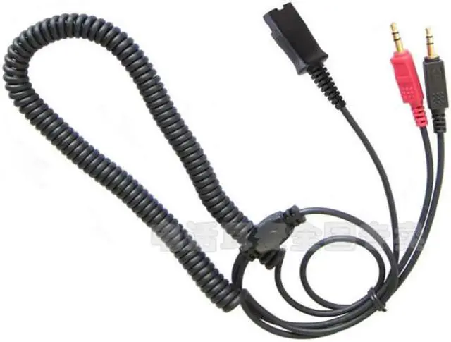 Alt view image 3 of 4 - Aomoproing Dual 3.5mm plug headphone call center headset,computer laptop notebook headset with QD (Quick Disconnect) cable