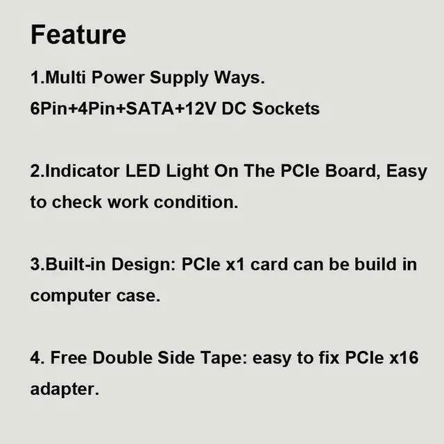Alt view image 5 of 5 - PCI-E x1 x16 Expansion kit PCIe x1 1 to 4 External PCI Express 16X slots Riser Card PCIe Port Multiplier Card