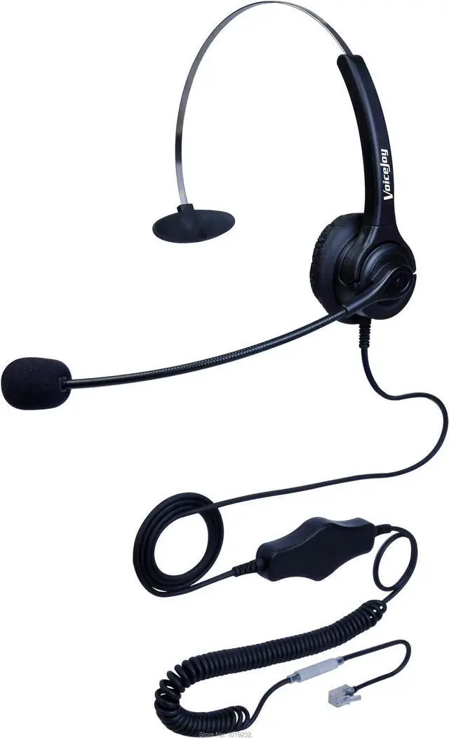 Main image of Aomoproing Call Center Headset Headphones + Volume Mute For Phone AVAYA 24xx Aspire Nortel PLT A100 T10 T20 T100 S11 S12 Aastra Shoretel