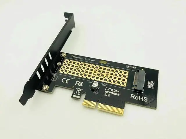 Alt view image 2 of 6 - M.2 NVMe SSD NGFF to PCI E X4 Adapter PCIE to M2 Adapter Raiser M Key Interface Card Support PCI Express 3.0 x4 2230 2280 M2 SSD