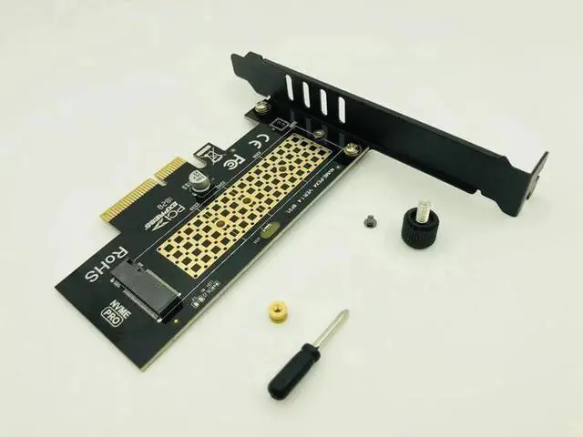 Alt view image 3 of 6 - M.2 NVMe SSD NGFF to PCI E X4 Adapter PCIE to M2 Adapter Raiser M Key Interface Card Support PCI Express 3.0 x4 2230 2280 M2 SSD