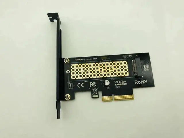 Alt view image 5 of 6 - M.2 NVMe SSD NGFF to PCI E X4 Adapter PCIE to M2 Adapter Raiser M Key Interface Card Support PCI Express 3.0 x4 2230 2280 M2 SSD