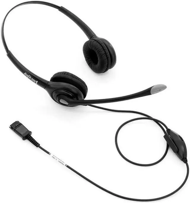 Alt view image 3 of 6 - Aomoproing Binaural RJ9/RJ10 connector RJ plug headset Noise canceling Telephone headset call center headset desk telephone headset