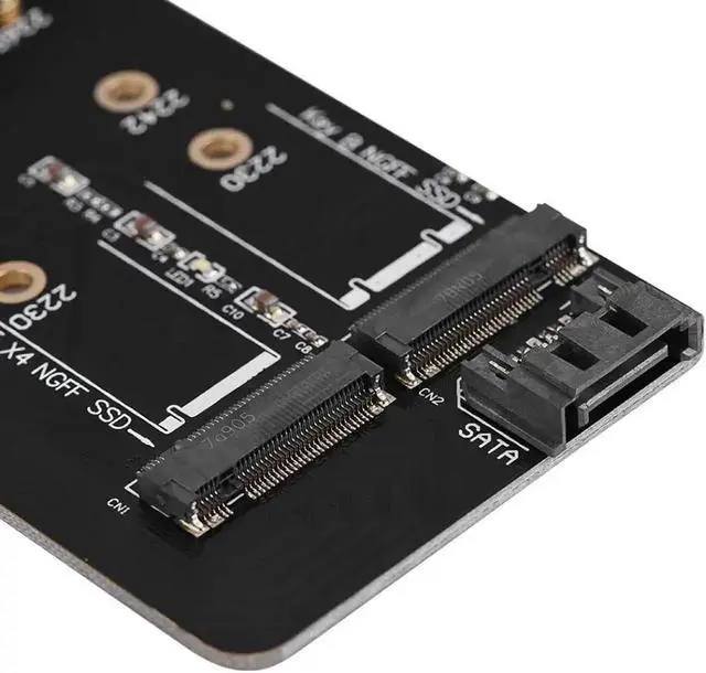 Alt view image 5 of 6 - 2 Ports NGFF M.2 B + M Key To PCI-E 4X 3.0 Adapter Card SSD To PCI Express