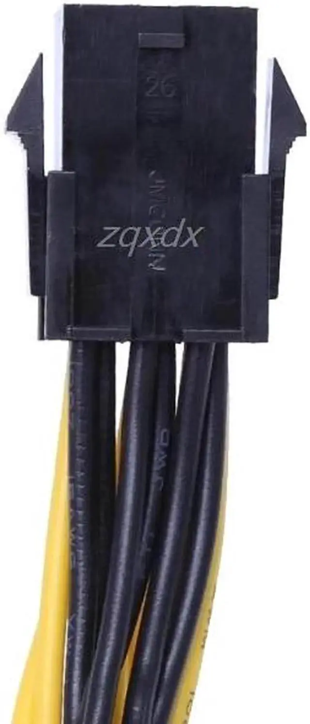 Alt view image 3 of 6 - PCI-E PCI Express 6Pin Female to Dual Double 2-Port 8Pin ( 6+2Pin ) Male F/M Adapter GPU Video Card Power Cable 18AWG 20cm