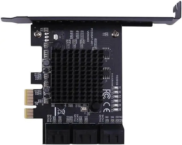 Alt view image 2 of 6 - 6-Port SATA III PCIe Card, PCIe SATA III Controller Card to 6GB/S Internal Adapter Converter PCI SATA 3.0 Expansion Card