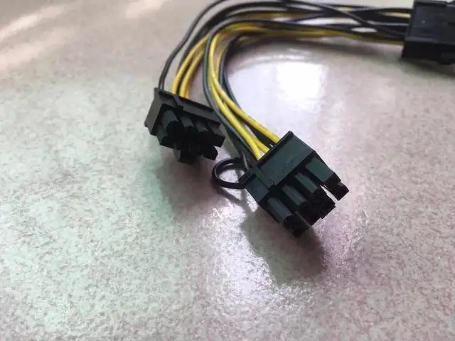Alt view image 3 of 6 - 2PC 6inch Molex 6-pin PCI Express to 2 x PCIe 8 (6+2) pin Motherboard Graphics Video Card PCI-e GPU VGA Splitter Hub Power Cable