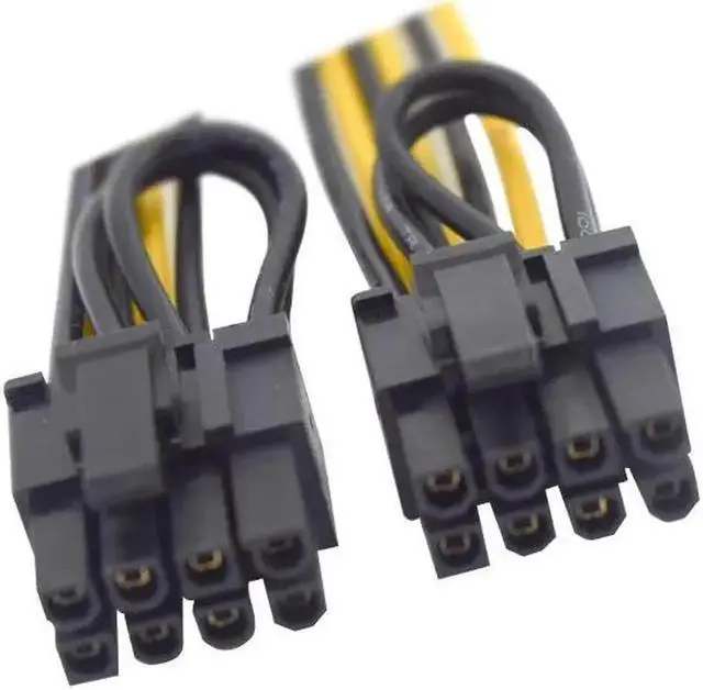 Alt view image 3 of 6 - 5PC 6inch Molex 6-pin PCI Express to 2 x PCIe 8 (6+2) pin Motherboard Graphics Video Card PCI-e GPU VGA Splitter Hub Power Cable