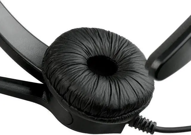 Alt view image 4 of 4 - Aomoproing Call Center Noise Cancelling Corded Monaural Headset Headphone with Mic Mircrophone with USB Plug, Volume Control and Mute