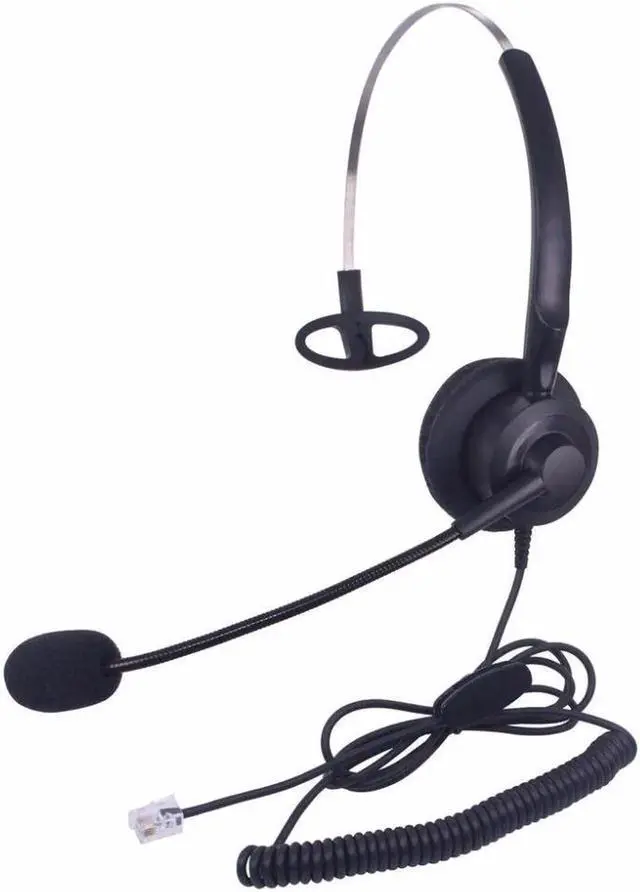 Main image of Aomoproing Wantek mono Call Center Headphone Headset with Mic RJ11 for Avaya 1608 1616 9620 9630 9640 9640G and 9650 Telephone IP Phones