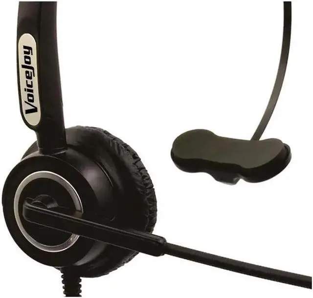 Alt view image 2 of 4 - Aomoproing Call Center Telephone Headset Headphone with Mic for Yealink SIP-T19P T20P T21P T22P T26P T28P T32G T41P T38G T42G T46G T48G