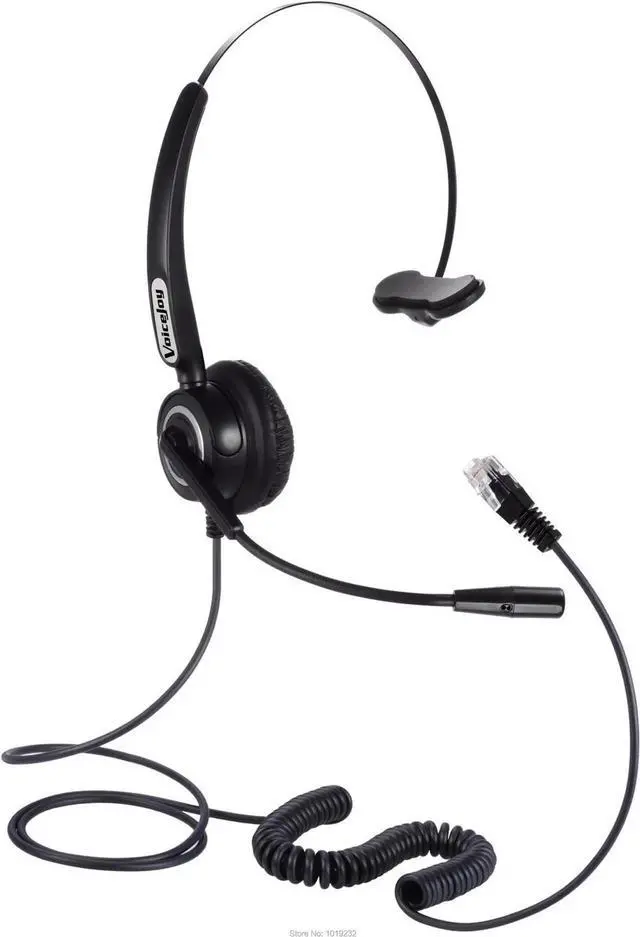 Alt view image 2 of 4 - Aomoproing Call Center Headset Headphone with Mic ONLY for P lantronics M11 M22 Amplifier and CISCO IP Phones 7940 7960 7821 9941 6921 etc