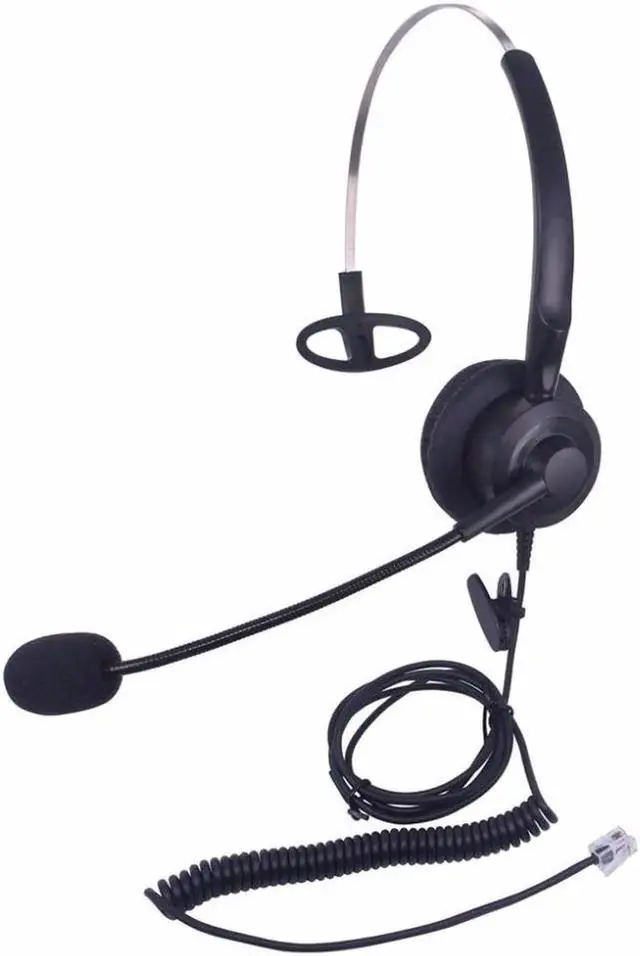 Main image of Aomoproing Wantek Call Center Headset Headphone with Mic for Avaya 1416 2420 5410 Aastra 6757i Mitel 5330 NEC Aspire DT300 IP Telephones
