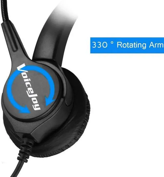Alt view image 2 of 4 - Aomoproing Call Center Headset Headphone with Mic ONLY for CISCO IP Phones 7940 7960 7970 7821 7841 7861 8841 8851,8861 8941,8945,8961 etc
