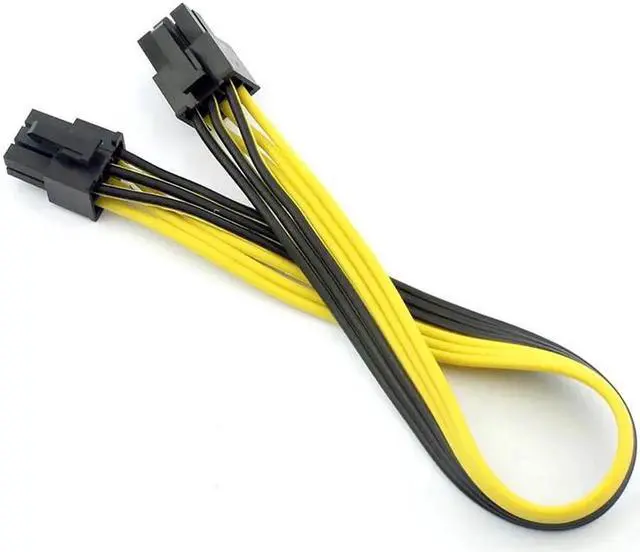 Alt view image 2 of 6 - 1PCS PCI-E PCIE PCI Express 6P Male to 6Pin Male Graphics Video Card DIY Power Cable BTC Extended Miner Mining Wire 18AWG