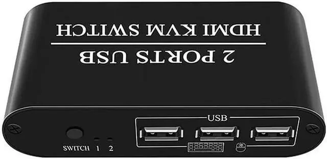 Alt view image 3 of 6 - 4K HDMI KVM Switch 2 In 1 Out 3 USB Port HDMI1.4 KVM Switcher Splitter for Keyboard Mouse Printer Monitor For 2 PC Sharing