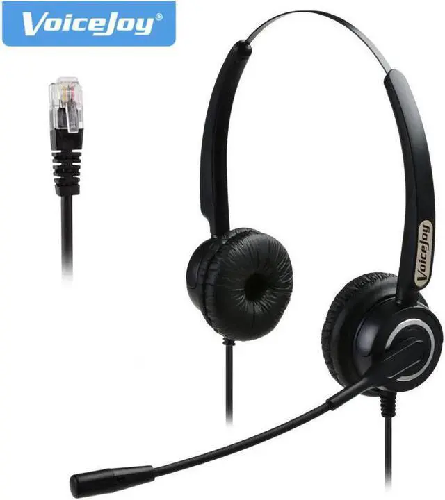 Main image of Aomoproing Professional light weight headset for call center office headset with micophone RJ9 plug phone headset Binaural noise cancelling