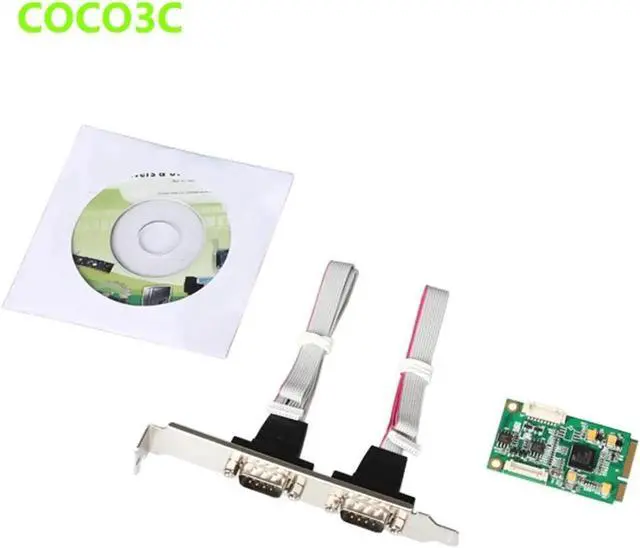 Alt view image 2 of 6 - Mini PCIe 2 RS422 485 ports Controller card mini PCI-e to DB9 adapter For Min ITX mPCIE XR17V352
