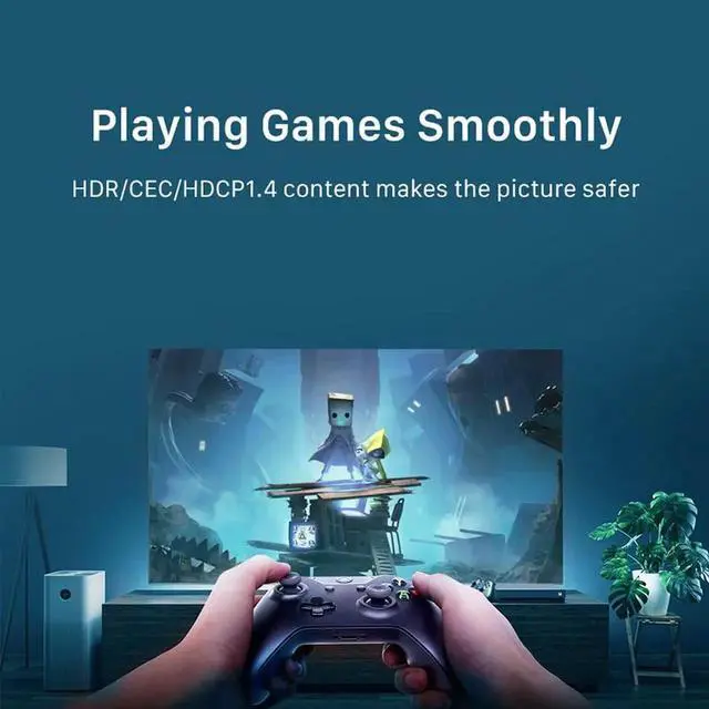 Alt view image 3 of 6 - HDMI Switcher 3 in 1 KVM 4K 60Hz HDR Switch Button No Screen Delay for HD Display Laptop Screen Expansion C421