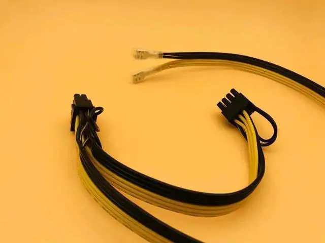 Alt view image 2 of 6 - PCIE Video Card Power Cable Dual 8pin (6+2) Splitter Power Supply Wire 250 Female Terminal 18AWG Cables for ETH BTC Miner Mining