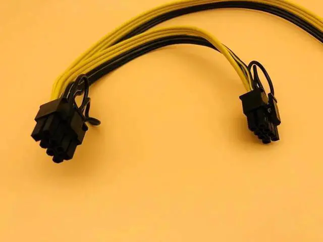 Alt view image 5 of 6 - PCIE Video Card Power Cable Dual 8pin (6+2) Splitter Power Supply Wire 250 Female Terminal 18AWG Cables for ETH BTC Miner Mining
