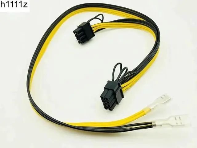 Main image of Power Cable PCIE Video Card Dual 8pin (6+2) Splitter Power Supply Wire 250 Female Terminal 18AWG Cables for ETH BTC Miner Mining