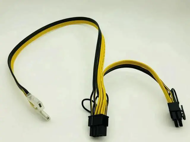 Alt view image 4 of 6 - Dual 8pin (6+2) Splitter Power Power Cable PCIE Video Card Supply Wire 250 Female Terminal 18AWG Cables for ETH BTC Miner Mining