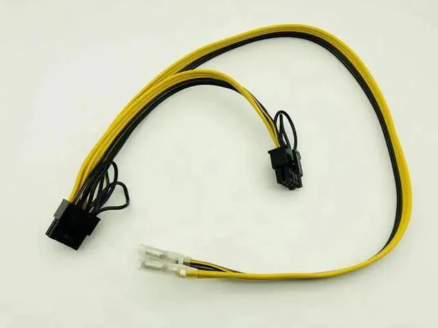 Alt view image 2 of 6 - Dual 8pin (6+2) Splitter Power Power Cable PCIE Video Card Supply Wire 250 Female Terminal 18AWG Cables for ETH BTC Miner Mining