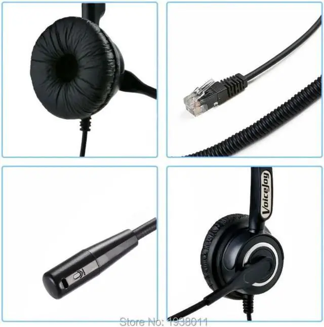 Alt view image 3 of 4 - Aomoproing Volume and Mute Switch headset for call center ,office headset with 4-pin RJ9 Plug headset for most office telephones