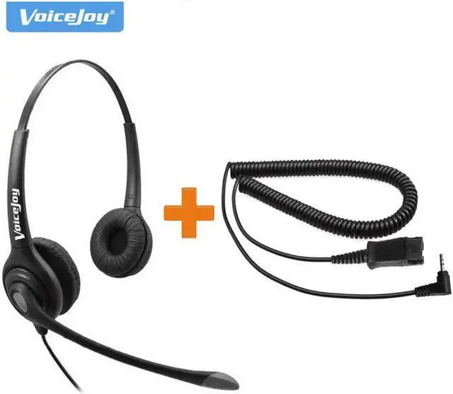 Main image of Aomoproing 2.5mm plug headset phone call center Binaural Anti-noise headset,telephone headset QD cord, adjustable Volume Mute switch