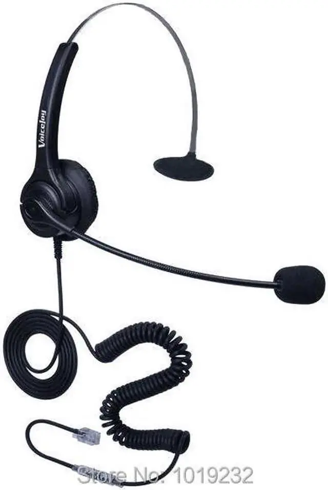 Main image of Aomoproing call center headset with RJ9 plug office telephone RJ9 headset Noise Canceling Microphone for AVAYA 2400 4600