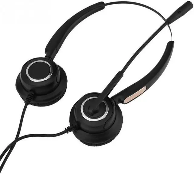Alt view image 2 of 6 - Aomoproing Fashionable Call Center USB Headset Light Weight Noise Cancelling USB Call Center Headset with Microphone