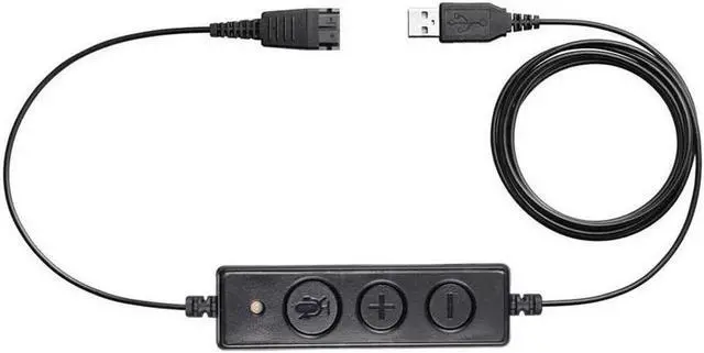 Main image of Aomoproing call center Headset QD to USB cable adaptor with adjustable Volume and Microphone Mute switch for GN headset QD to USB ADAPTER