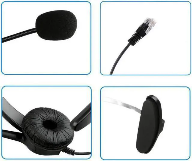 Alt view image 3 of 4 - Aomoproing Monaural headset with microphone Call Center Headset for AVAYA 2401 2402 2420 4601 4602 4621 4625 9610 9620 1616