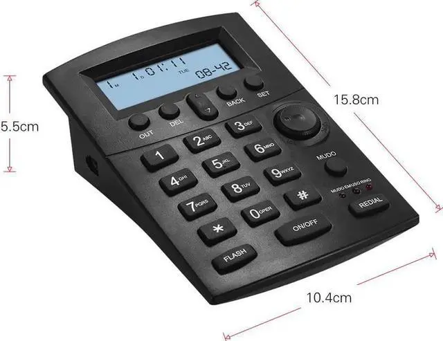 Alt view image 4 of 6 - Aomoproing HST-8000 Telefon Headset Telephone Telefone Call Center Telephone Set With Protecting Earphone Flexible Microphone LCD Display