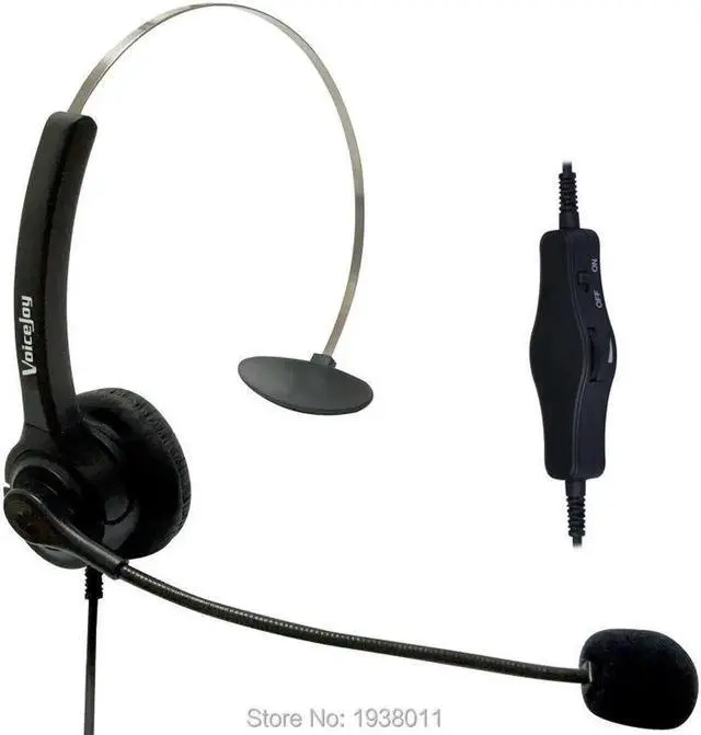 Main image of Aomoproing Volume and Microphone Mute function Call Center corded headset RJ9/RJ11 plug Headset for PLT T10 T20 S10 S11 ,AVAYA 24XX 46XX